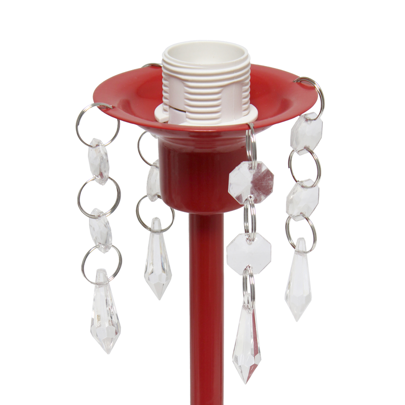 Creekwood Home Contemporary Crystal Droplet Table Lamp for Bedroom, Living Room, Dining Room, Office, Entryway - Lamps &…