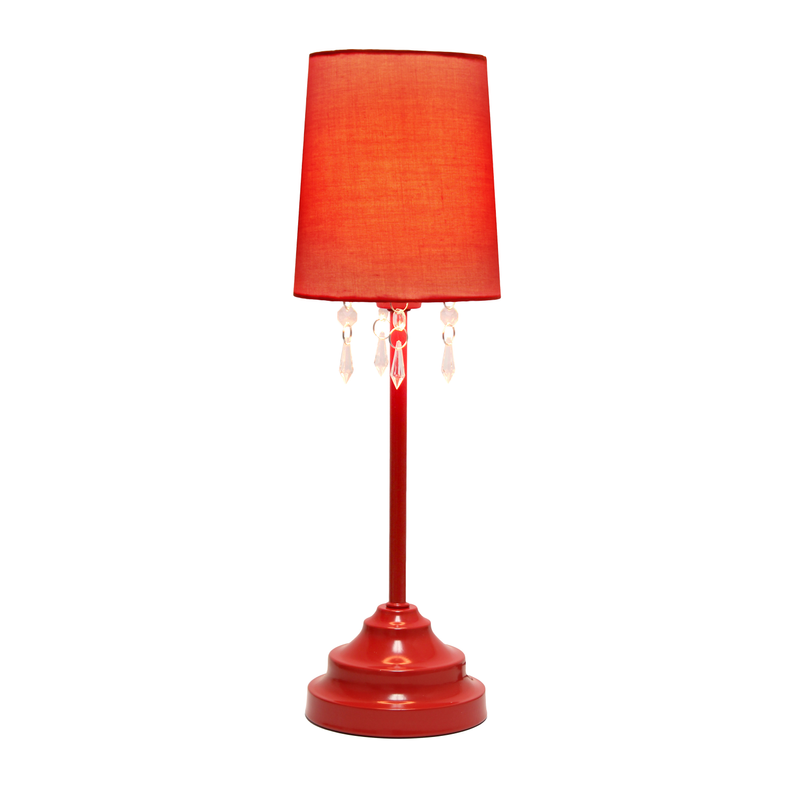 Creekwood Home Contemporary Crystal Droplet Table Lamp for Bedroom, Living Room, Dining Room, Office, Entryway - Lamps &…