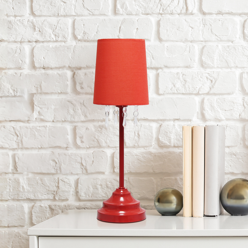 Creekwood Home Contemporary Crystal Droplet Table Lamp for Bedroom, Living Room, Dining Room, Office, Entryway - Lamps &…