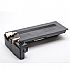 Black toner cartridge with contact edge and barcode label