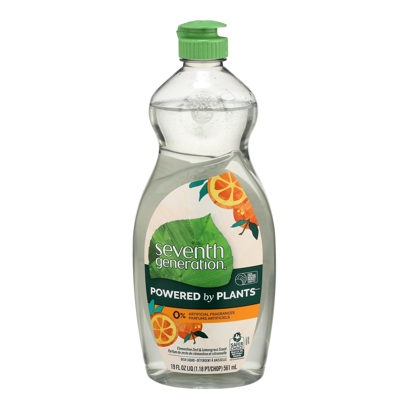 Seventh Generation - Dish Liquid Lemongrass Clementine - Case Of 6-19 Fz - GreatEagleInc