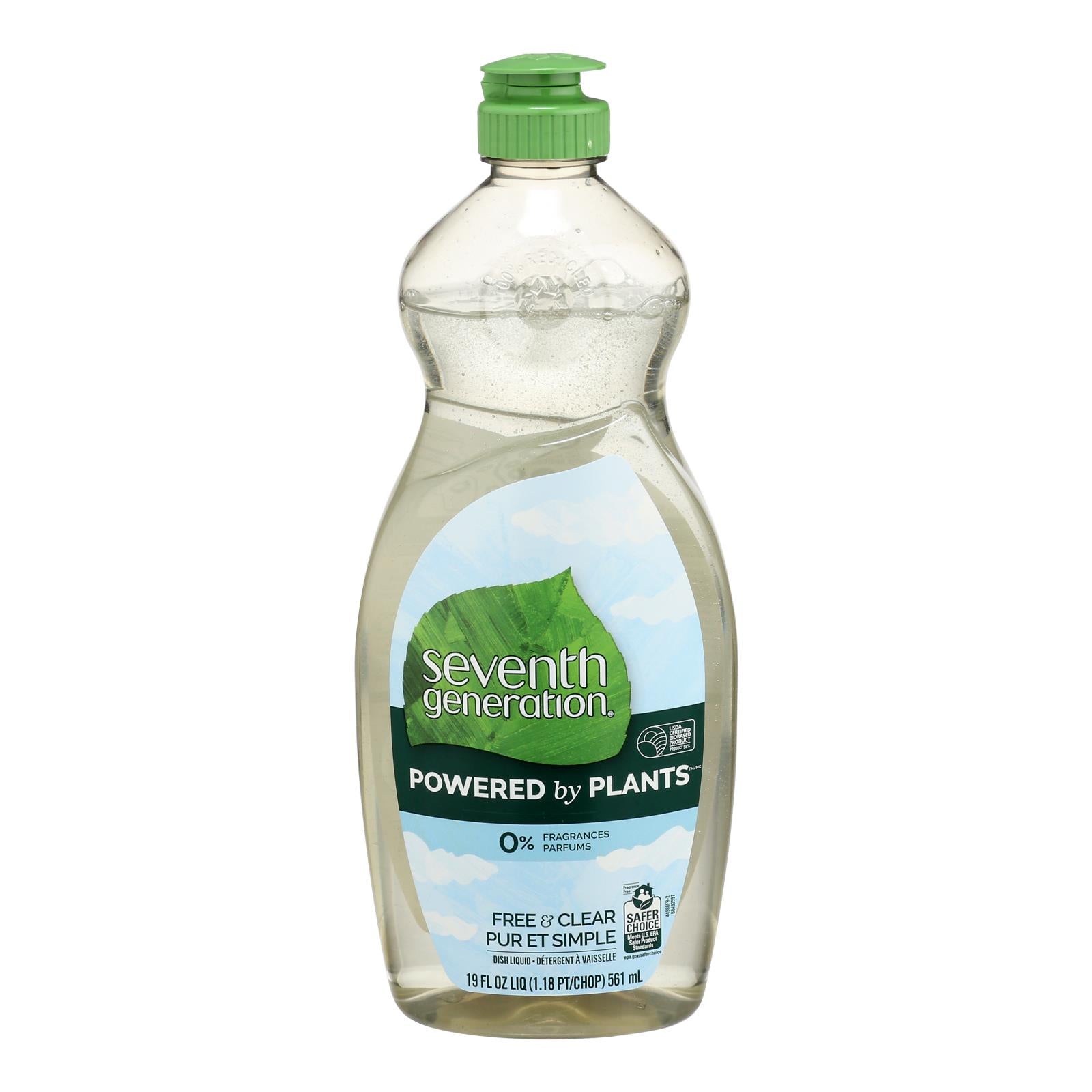 Seventh Generation - Dish Liquid Free & Clear - Case Of 6-19 Fz - GreatEagleInc
