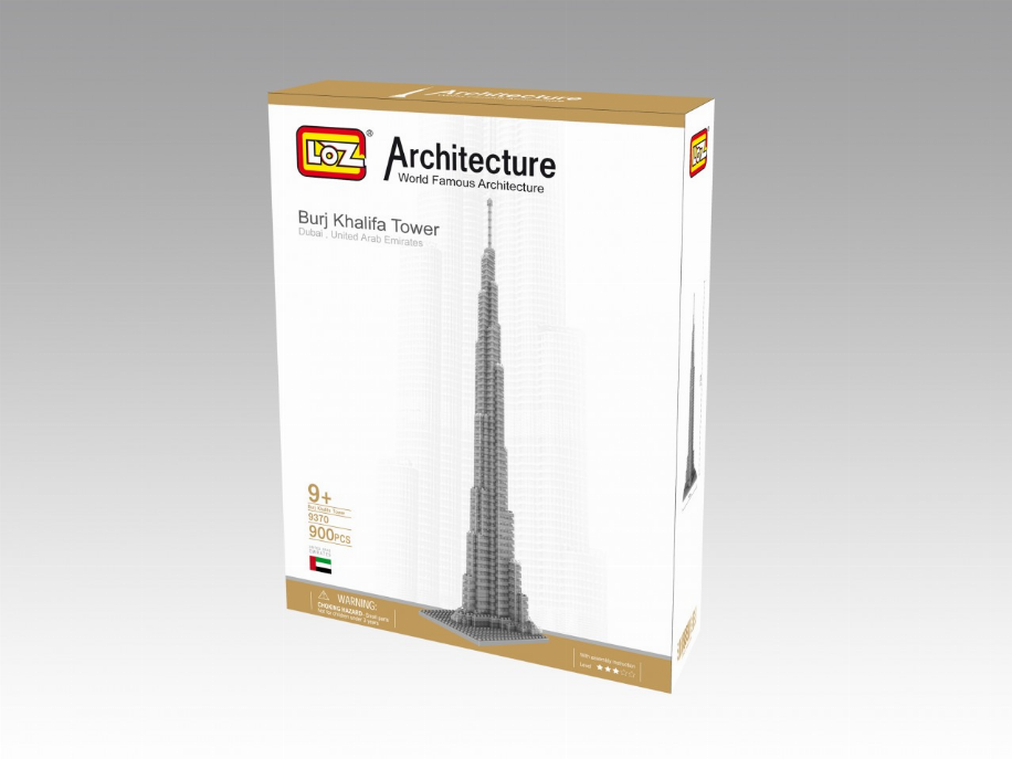 Architecture building kit box for Burj Khalifa Tower, 9000+ pieces