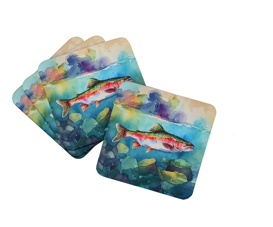 Sea fish graphic pot holder set of 2 with watercolor artwork
