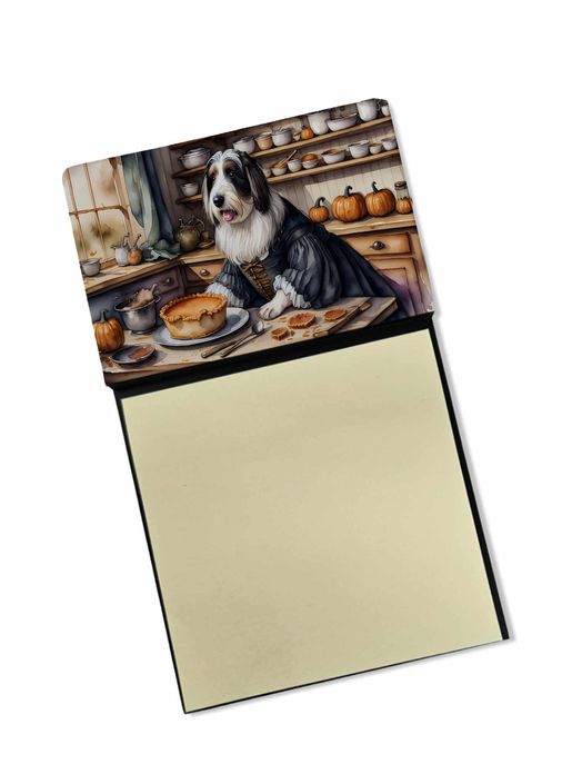 Refillable soy candle with Bichon-style dog in kitchen illustration, cream label