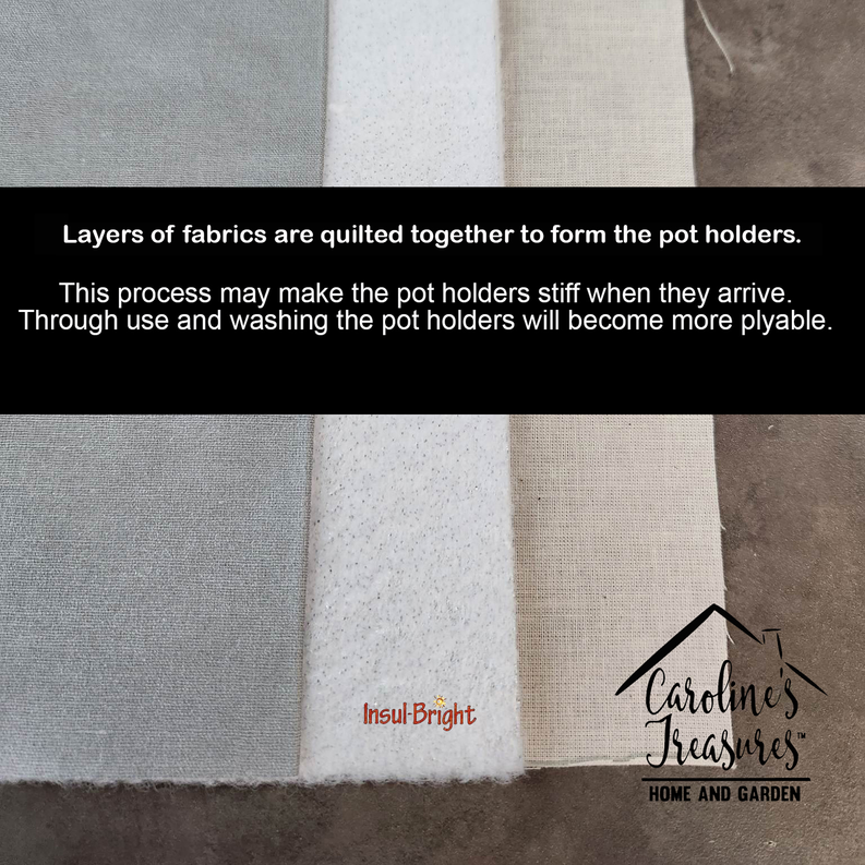 White quilted fabric panel with layered texture and insulation marking near logo.