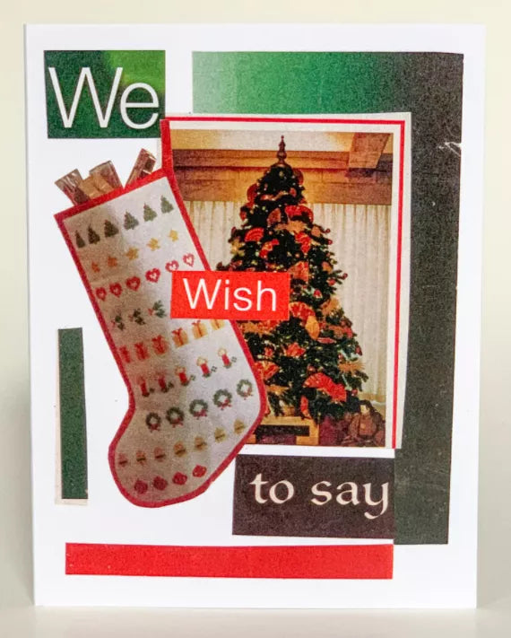 Christmas Greeting Card (Pack of 6) - We Wish to Say / 1 Pack of 6 - Apparel and Accessories