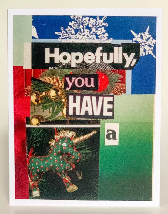Christmas Greeting Card (Pack of 6) - Hopefully You Have A / 1 Pack of 6 - Apparel and Accessories
