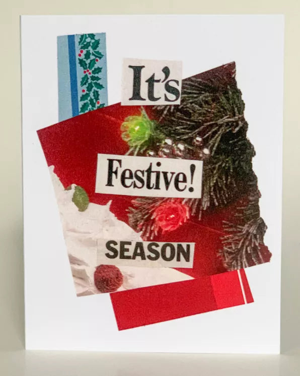 Christmas Greeting Card (Pack of 6) - It's Festive Season / 1 Pack of 6 - Apparel and Accessories