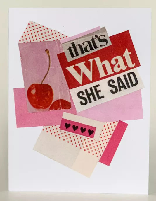 Birthday Greeting Card (Pack of 6) - That's What She Said / 1 Pack of 6 - Apparel and Accessories