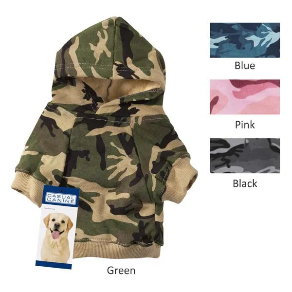 Casual Canine Camo Hoodie - Pet Supplies