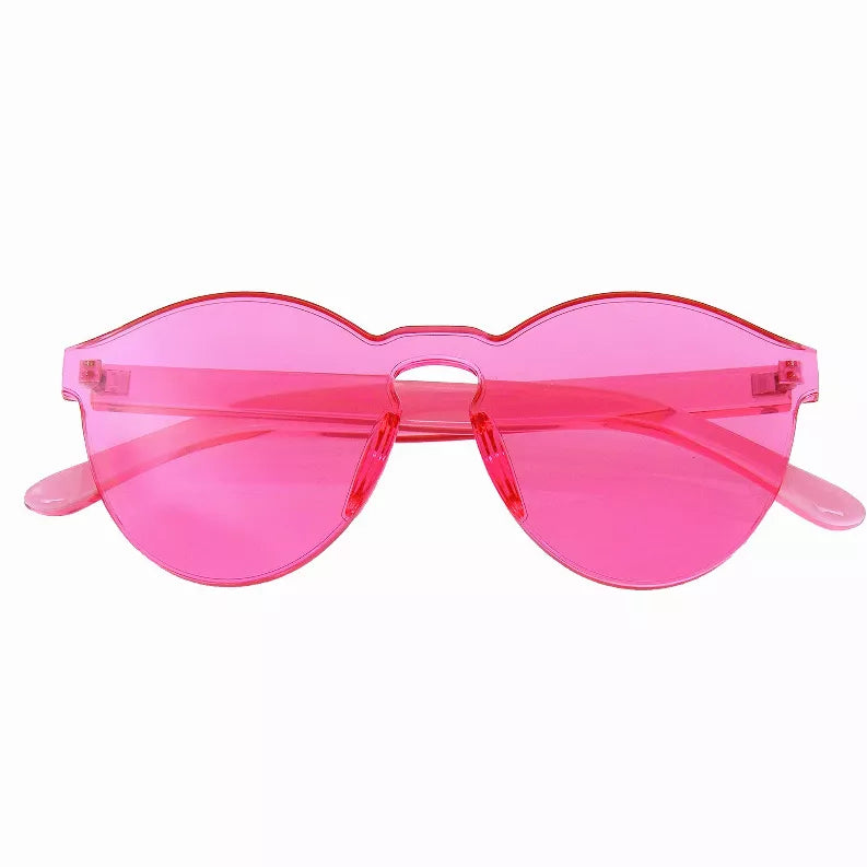 Fashion Womens Mens Clear Novelty Sunglasses UV400 Outdoor Frameless Eyewear - Eyewear