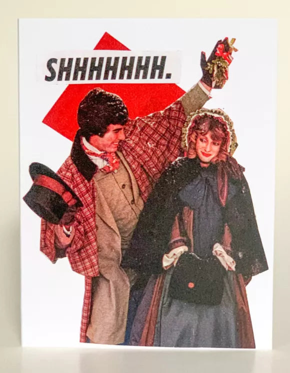 Christmas Greeting Card (Pack of 6) - Shhhhhhh... / 1 Pack of 6 - Apparel and Accessories