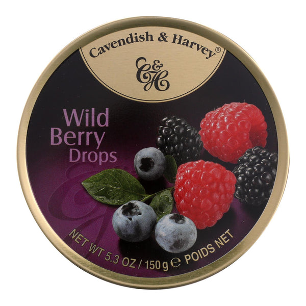 Cavendish And Harvey Fruit Drops Tin - Wild Berry - 5.3 Oz - Case Of 12 - GreatEagleInc