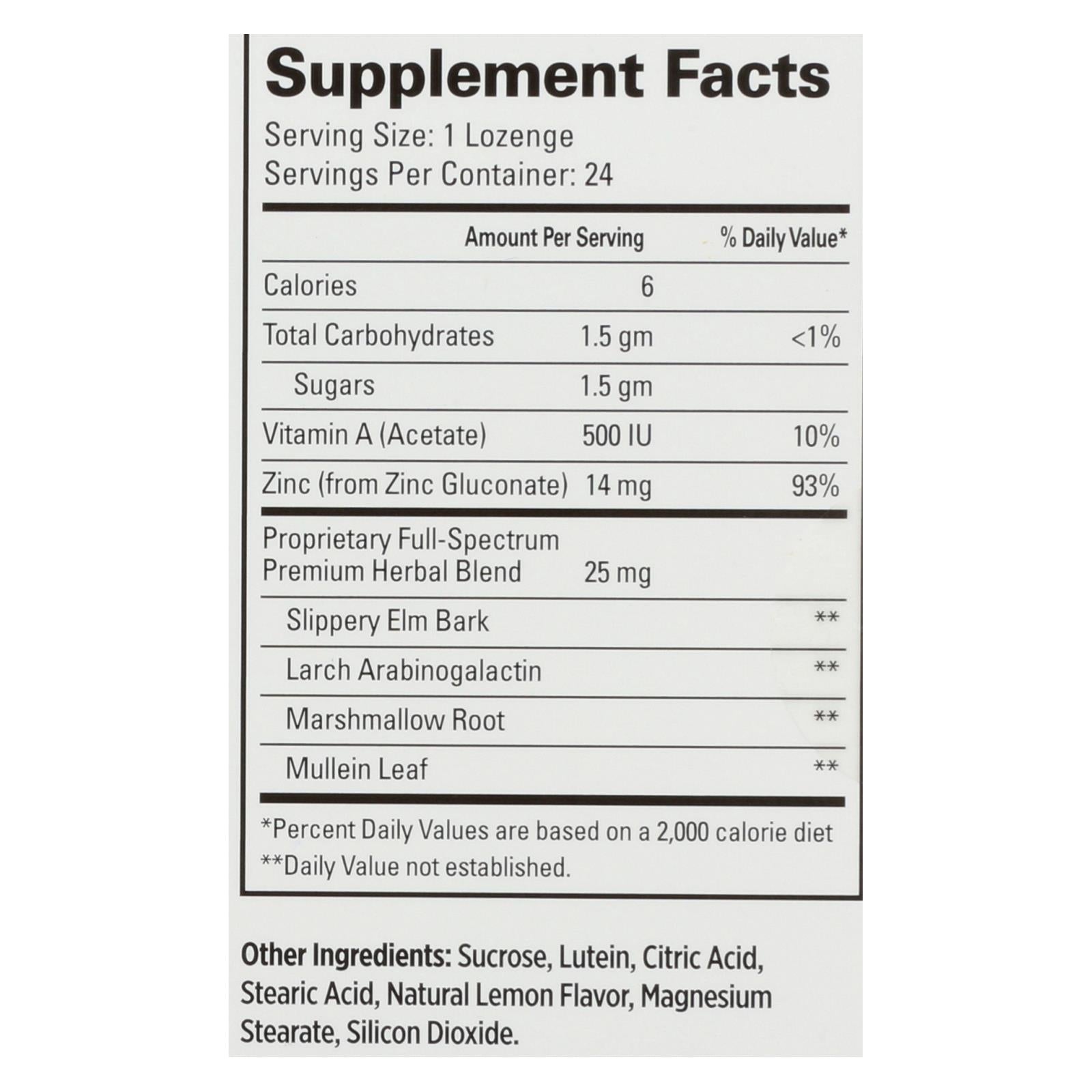 Quantum Therazinc Cold Season Plus Lozenges Lemon - 14 Mg - 24 Lozenges - Eco-Friendly Home & Grocery