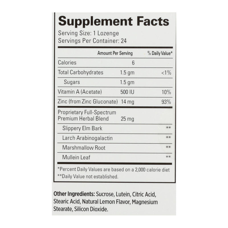 Quantum Therazinc Cold Season Plus Lozenges Lemon - 14 Mg - 24 Lozenges - Eco-Friendly Home & Grocery