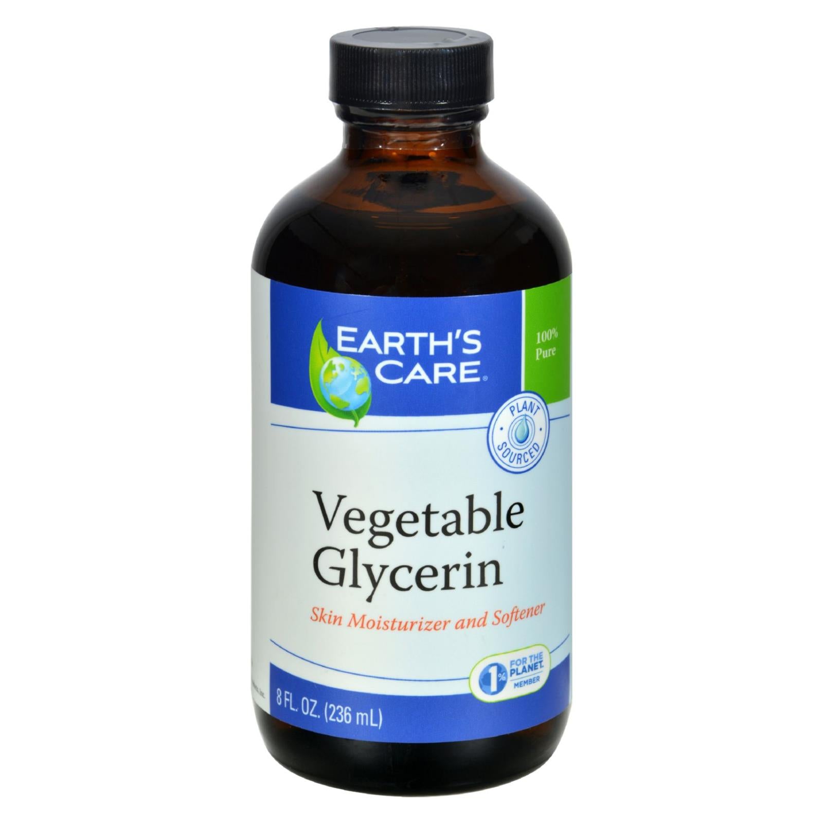 Earth's Care 100% Natural Vegan Glycerin - 8 Fl Oz - Eco-Friendly Home & Grocery