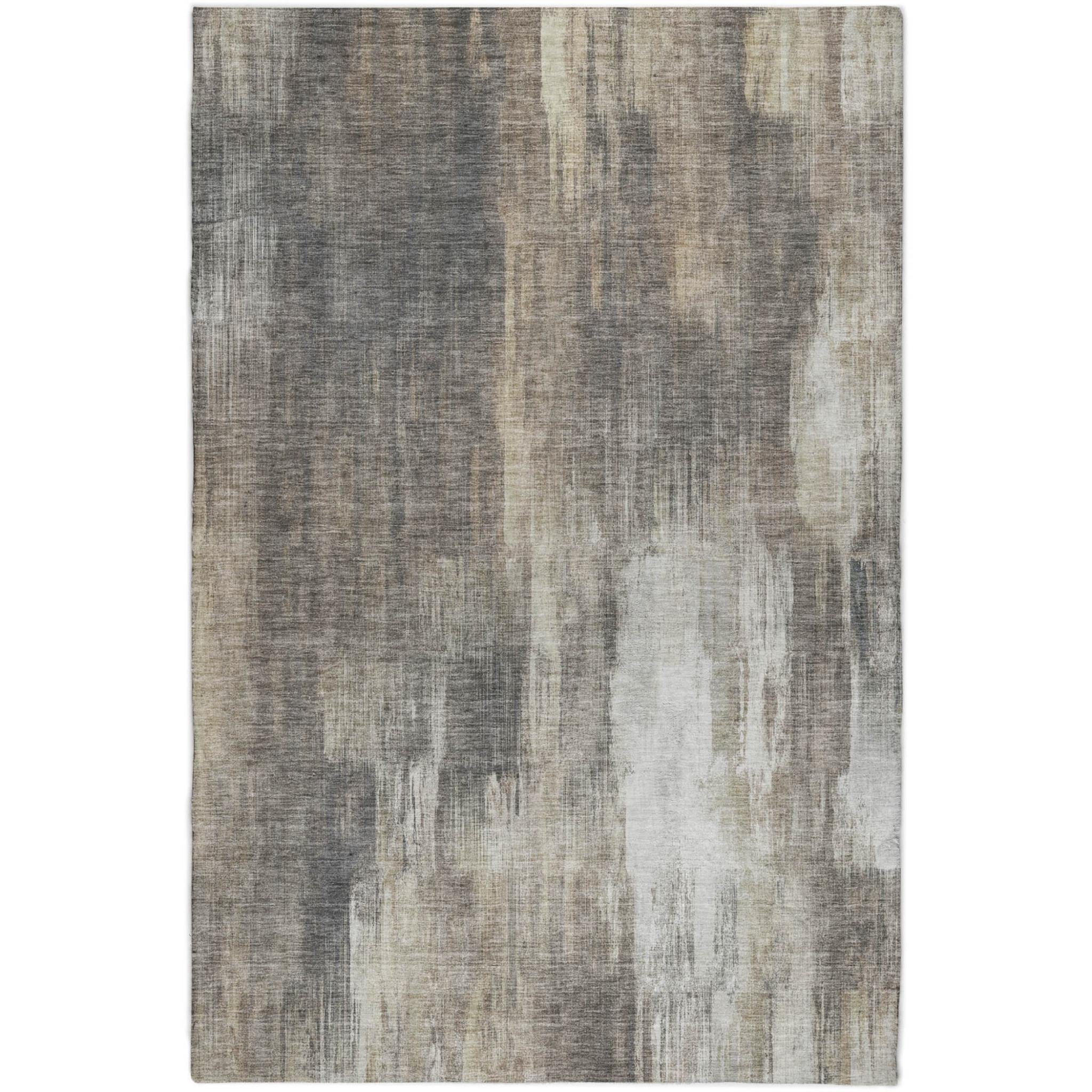 10' X 14' Taupe And Beige Abstract Shag Washable Area Rug With UV Protection - Home & Garden