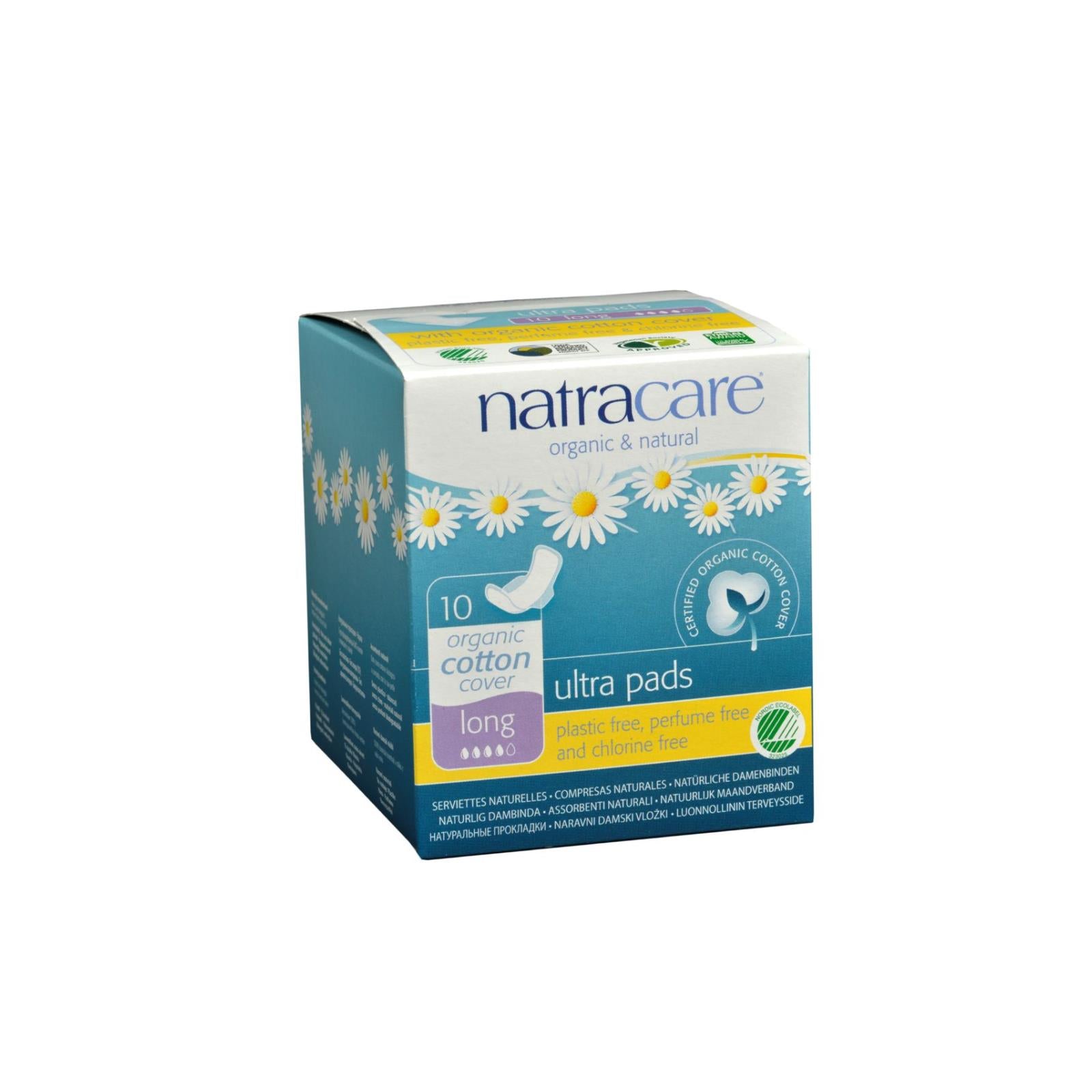 Natracare Natural Uitra Pads W/wings - Long W/organic Cotton Cover - 10 Pack - Eco-Friendly Home & Grocery