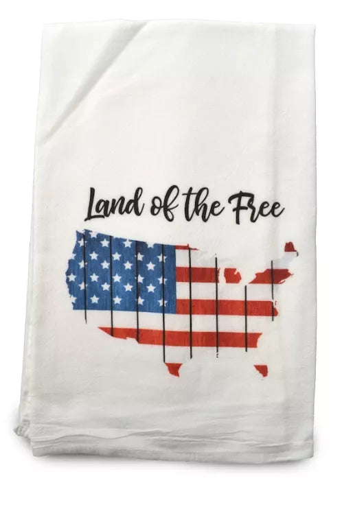 Designer Land of the Free USA Flour Sack Tea Towel (2-pack) - Kitchen