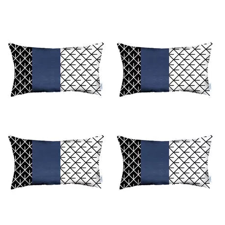 Bohemian Vegan Faux Leather Throw Pillow Set - Pillows