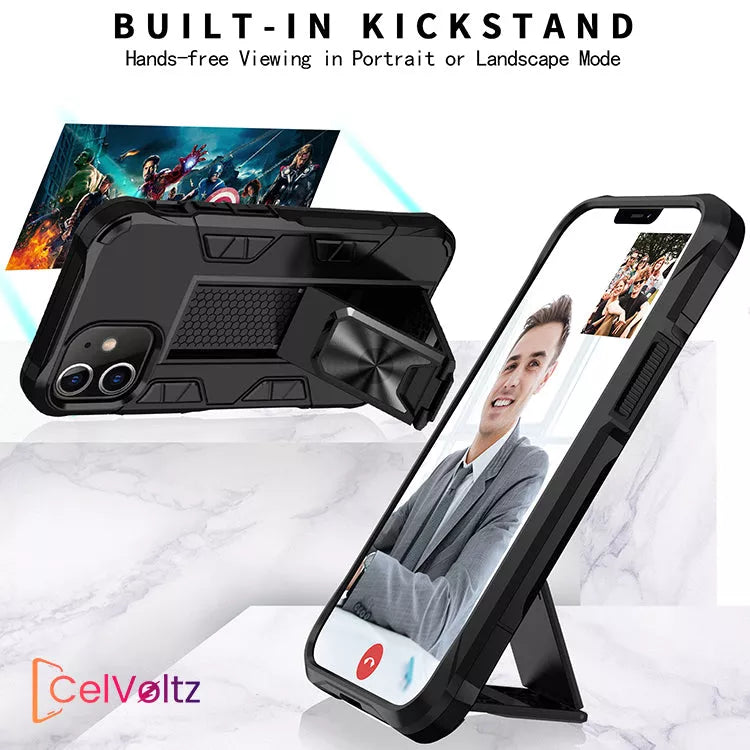 Celvoltz Kickstand Shockproof Case For IPhone - Electronics