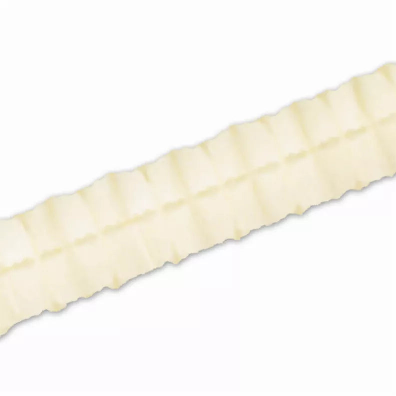 Cream tissue paper ruffle strip decoration