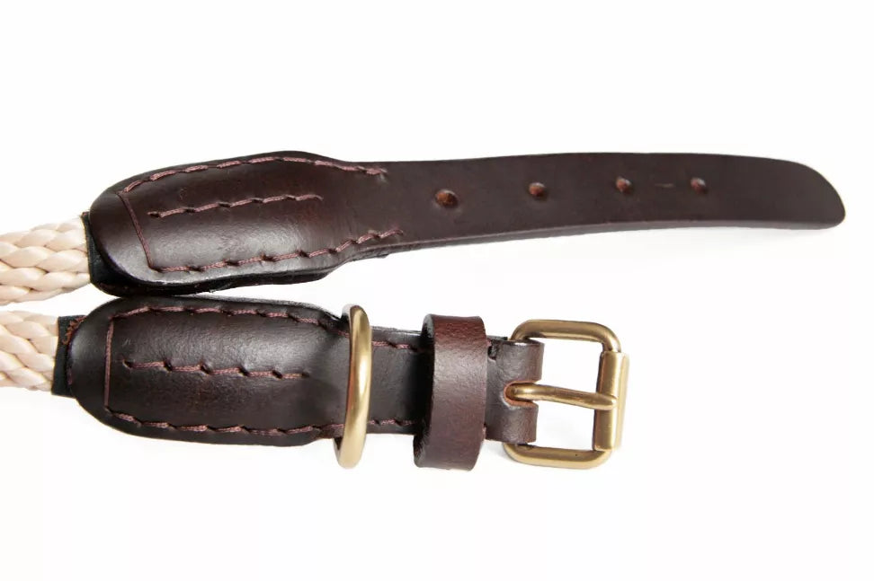 Alvalley Rope and Leather Collar with Buckle - Pet Supplies