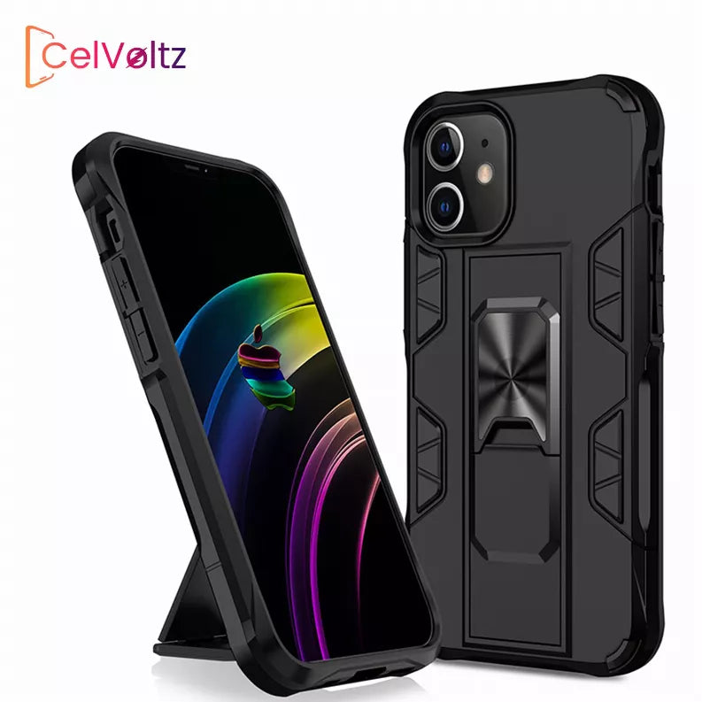 Celvoltz Kickstand Shockproof Case For IPhone - Electronics
