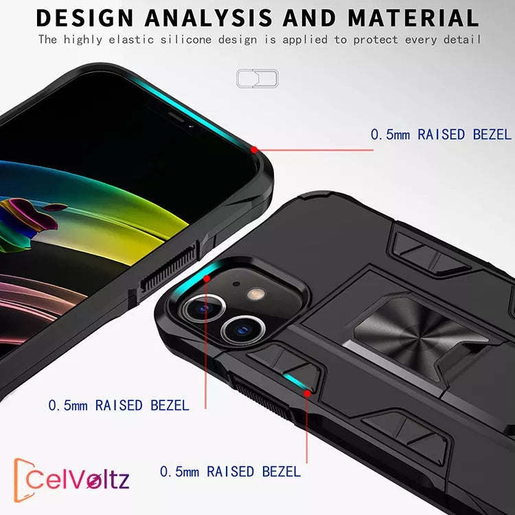 Celvoltz Kickstand Shockproof Case For IPhone - Electronics