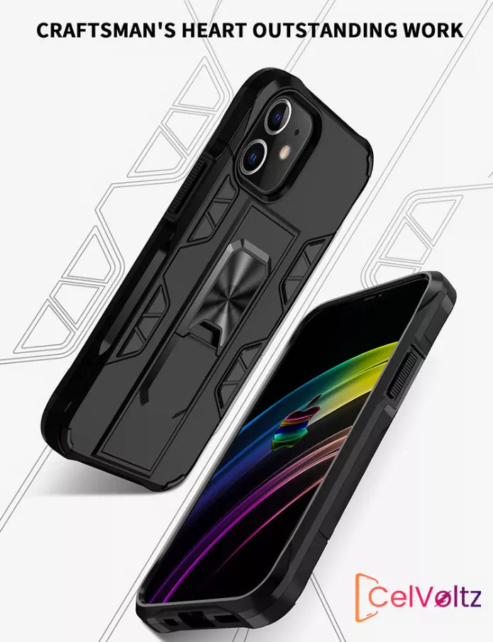 Celvoltz Kickstand Shockproof Case For IPhone - Electronics