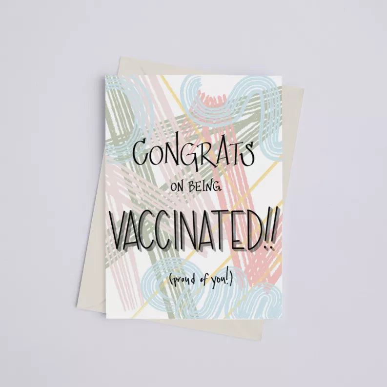 Congrats on being Vaccinated! - Greeting Card - Pack of 3 - Apparel and Accessories
