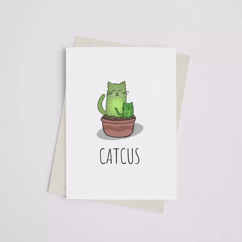 Catcus - Greeting Card - Pack of 3 - Apparel and Accessories