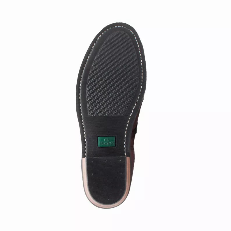 Men's 9-inch packer insole, textured dark gray underside with green logo label