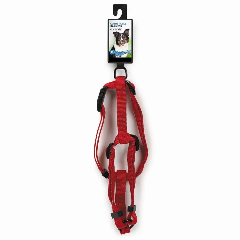 DGR 5/8in Adjustable Harness - Red / 1 - Pet Supplies