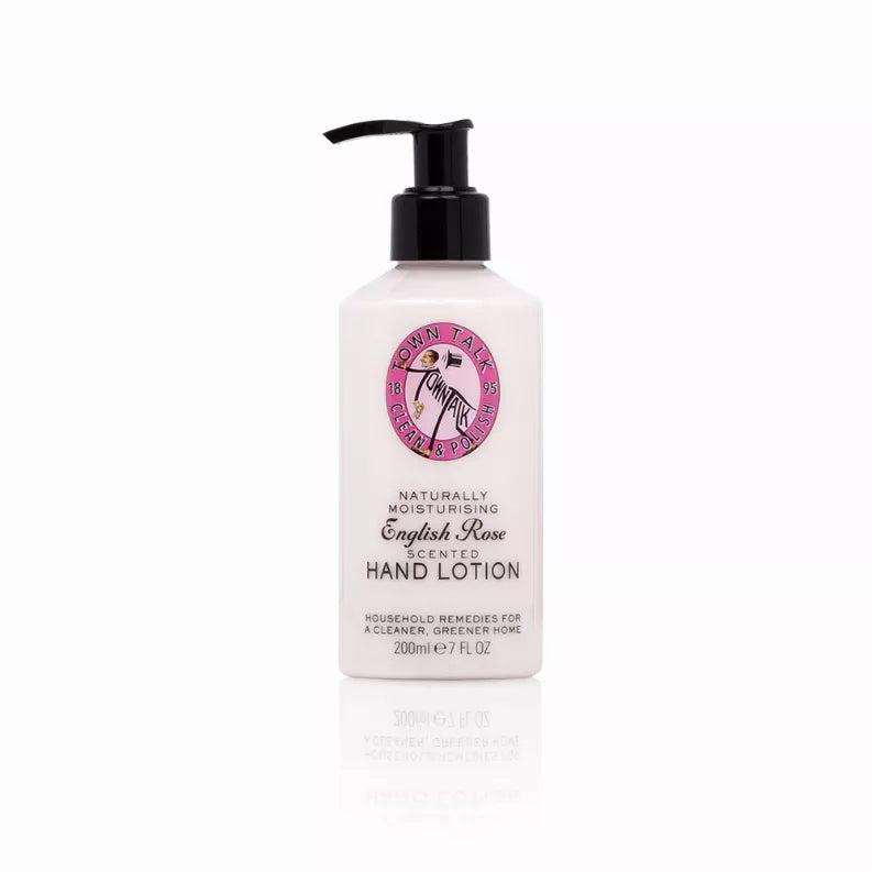 Hand lotion bottle with pump, English Rose scented, 200ml (7 fl oz)