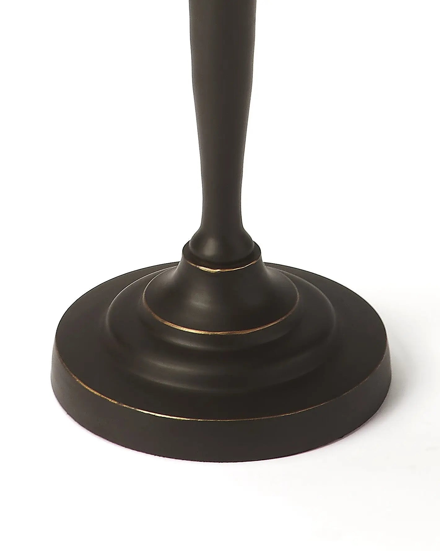 22" Black Aluminum Round Drink Size Pedestal End Table - GreatEagleInc