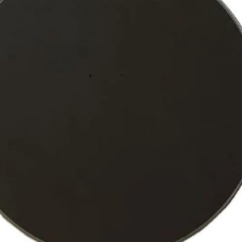 22" Black Wood Round Pedestal End Table Homeroots Living Room
