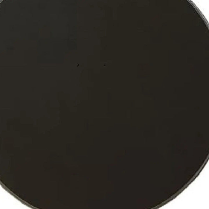 22" Black Wood Round Pedestal End Table Homeroots Living Room