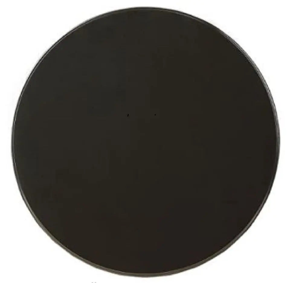 22" Black Wood Round Pedestal End Table Homeroots Living Room