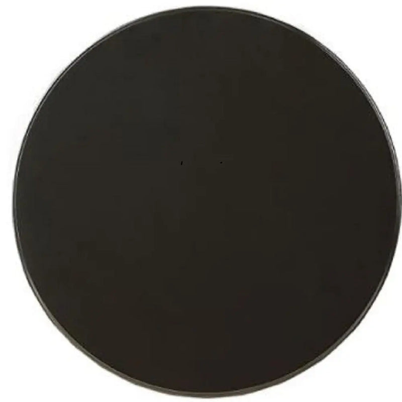 22" Black Wood Round Pedestal End Table Homeroots Living Room