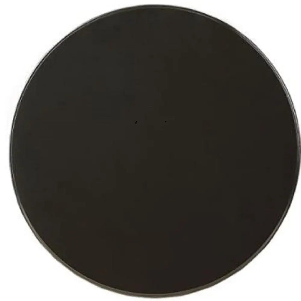 22" Black Wood Round Pedestal End Table Homeroots Living Room