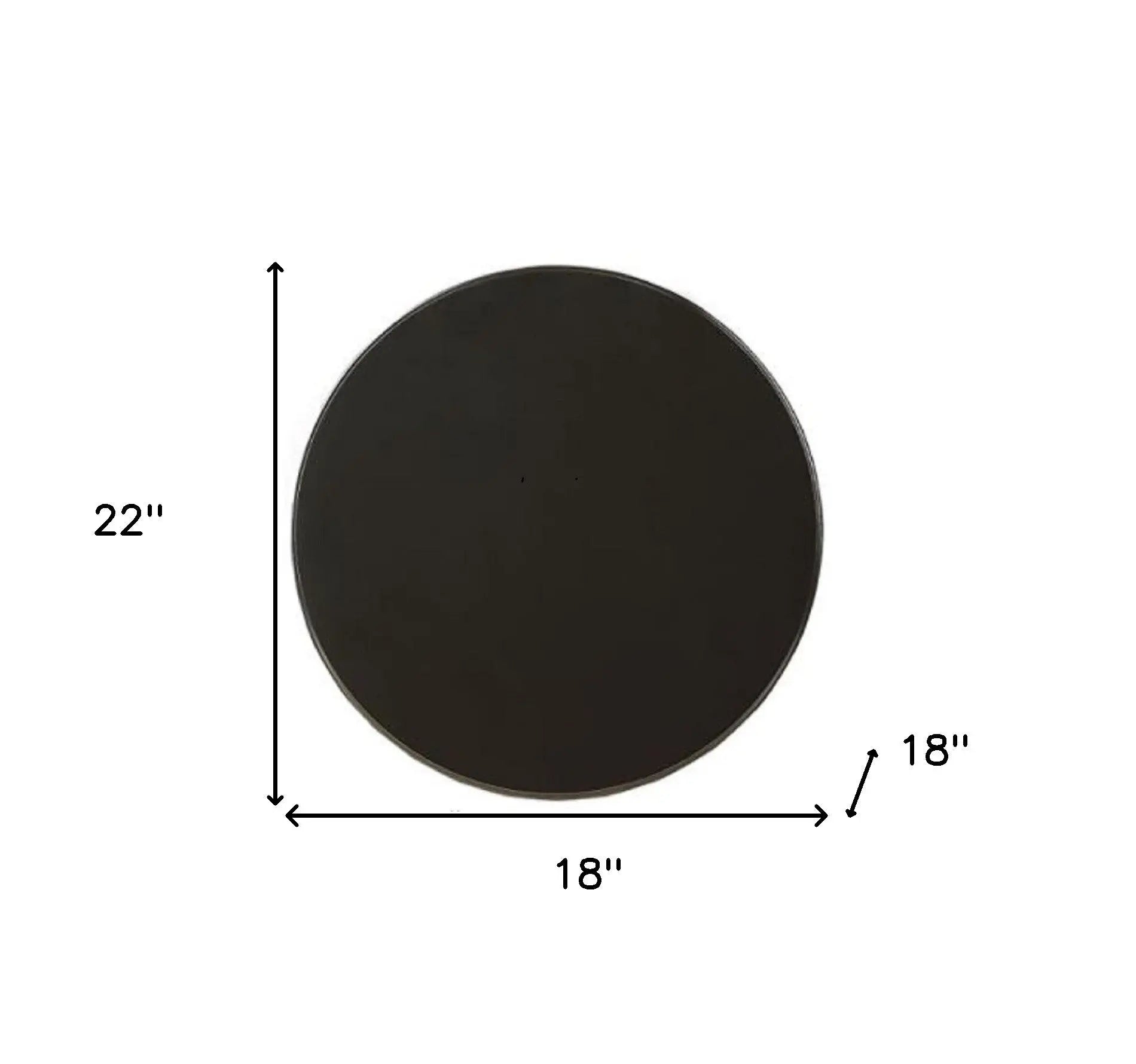 22" Black Wood Round Pedestal End Table Homeroots Living Room