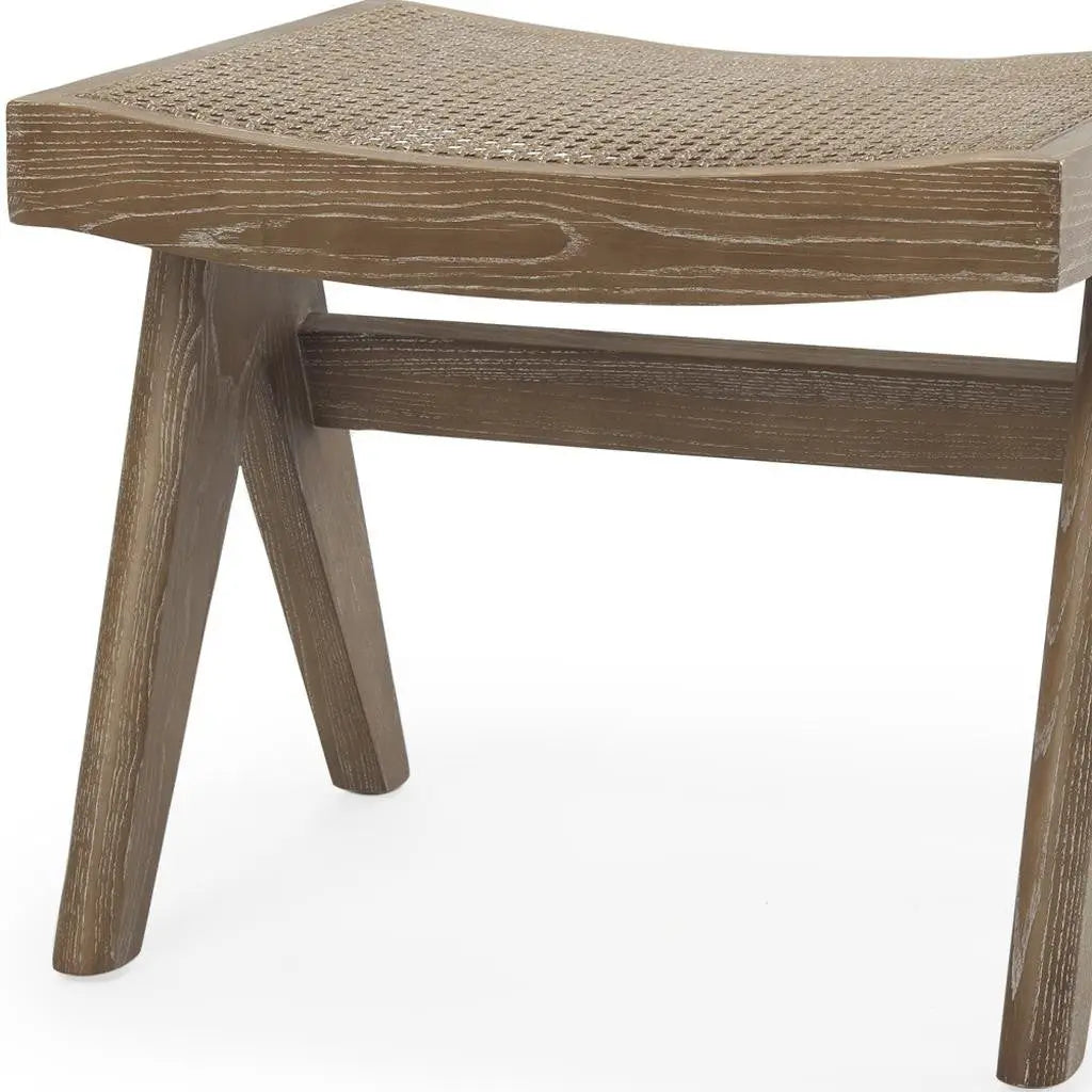 22" Brown Solid Wood Bench Homeroots Living Room
