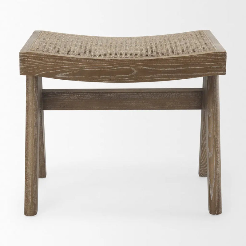 22" Brown Solid Wood Bench Homeroots Living Room
