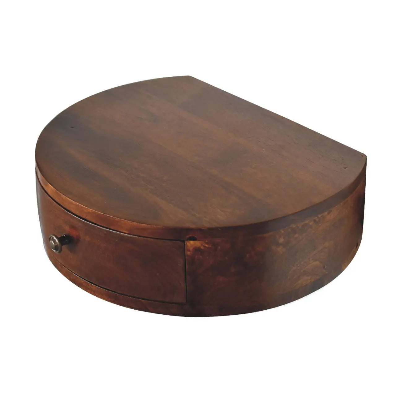22" Brown Solid Wood One Drawer Floating Nightstand Homeroots Bed & Bath