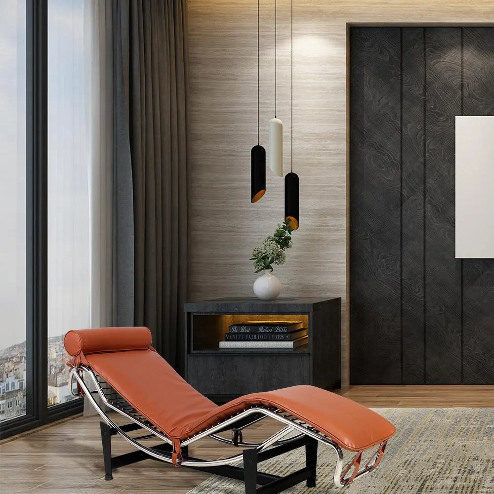 22" Brown and Black Tufted Genuine Cowhide and Metal Lounge Chair And Toss Pillow Homeroots Living Room