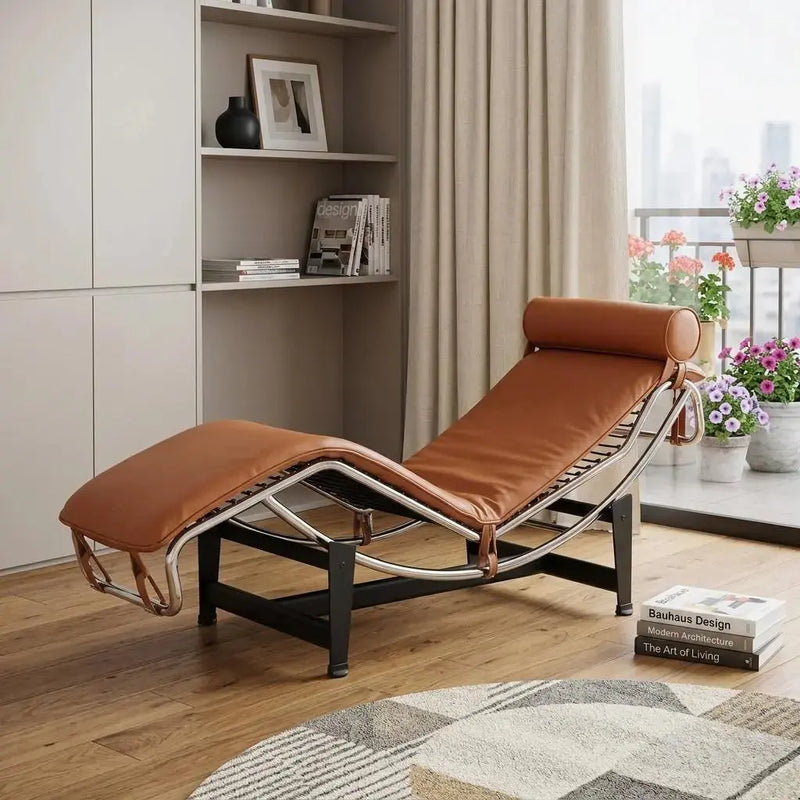 22" Brown and Black Tufted Genuine Cowhide and Metal Lounge Chair And Toss Pillow Homeroots Living Room