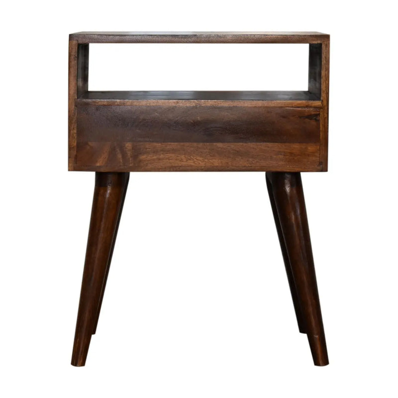 22" Chestnut Solid Wood One Drawer Nightstand Homeroots Bed & Bath
