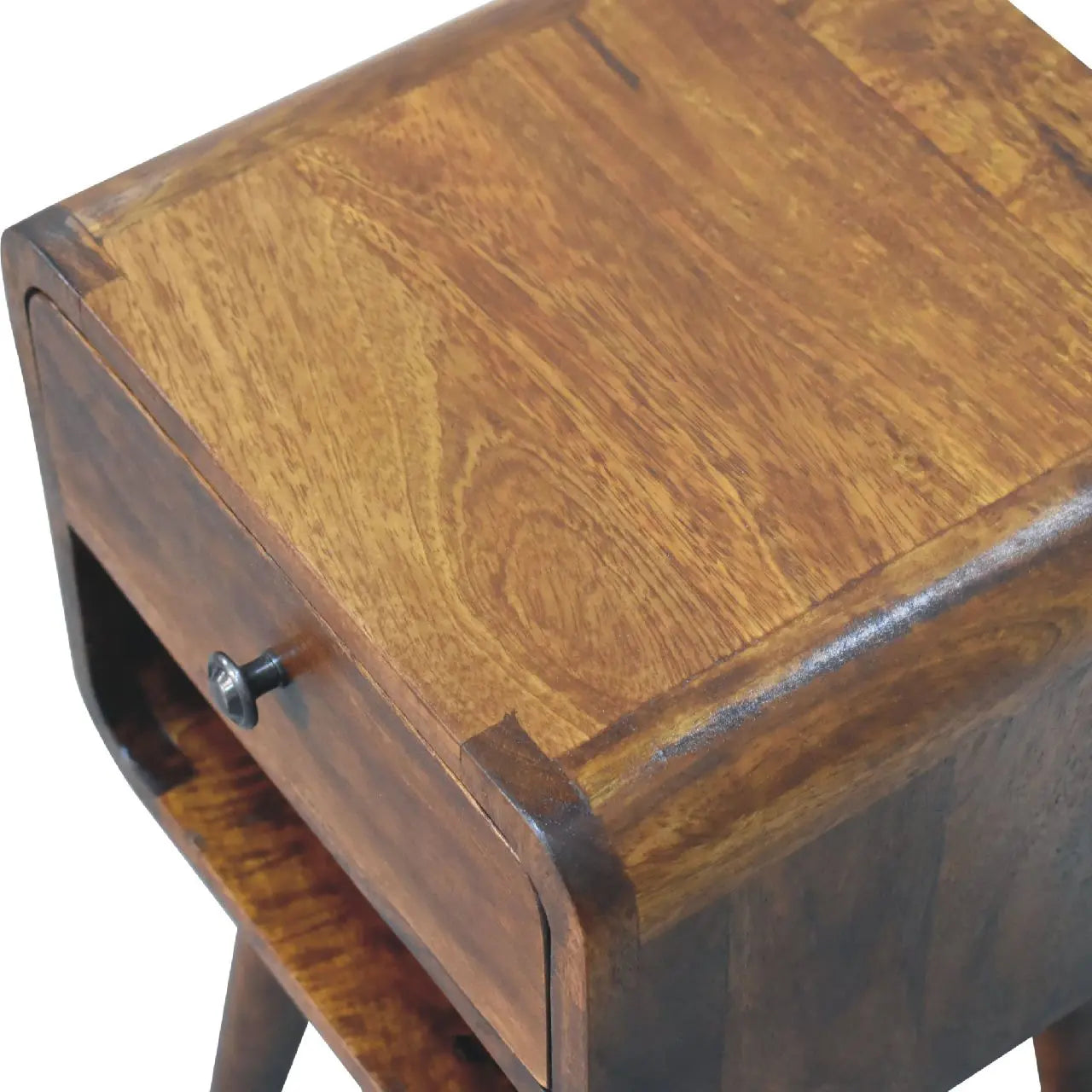 22" Chestnut Solid Wood One Drawer Nightstand Homeroots Bed & Bath